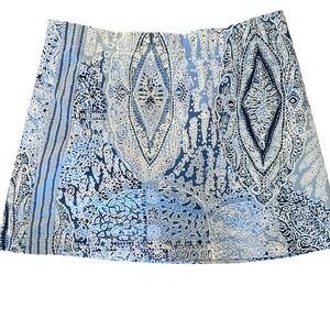 Gretchen Scott Blue White Paisley Print Skort Size XXL Goddess Casual Golf